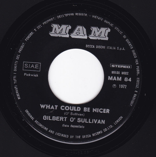 Gilbert O'Sullivan : Clair  (7", Single)