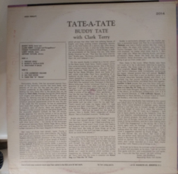 Buddy Tate With Clark Terry : Tate-A-Tate (LP, Album)
