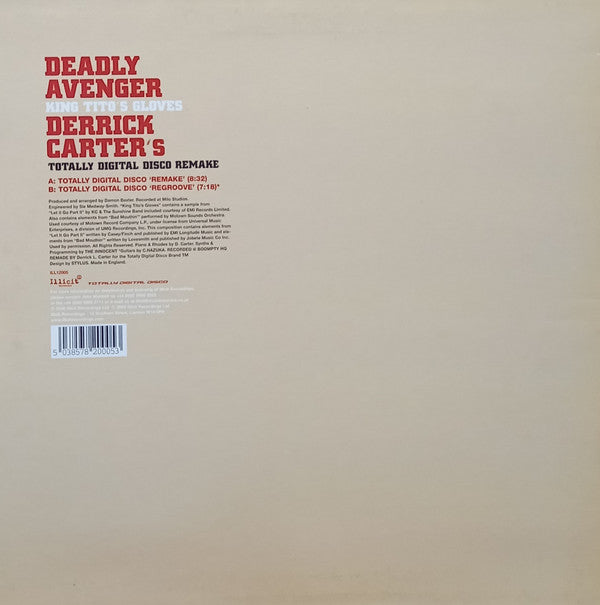 Deadly Avenger : King Tito's Gloves (Derrick Carter's Totally Digital Disco Remake) (12")