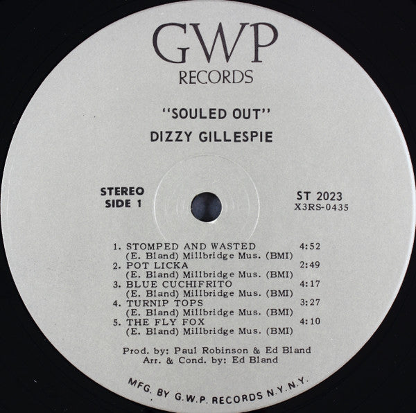 Dizzy Gillespie : Souled Out (LP, Album, RE)