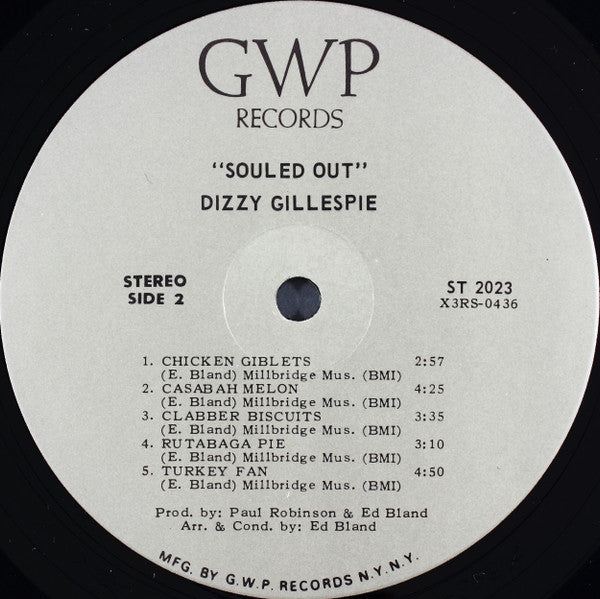 Dizzy Gillespie : Souled Out (LP, Album, RE)