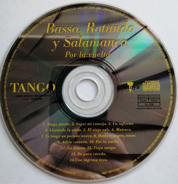 José Basso, Francisco Rotundo y Fulvio Salamanca : Por La Vuelta (CD, Album, Comp)