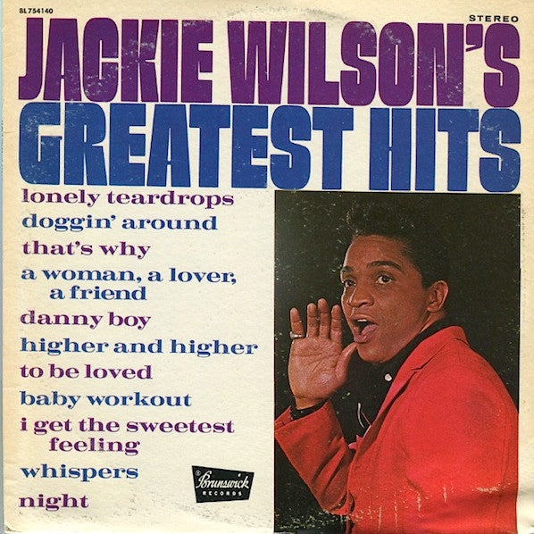 Jackie Wilson : Jackie Wilson's Greatest Hits (LP, Album, Comp, Glo)