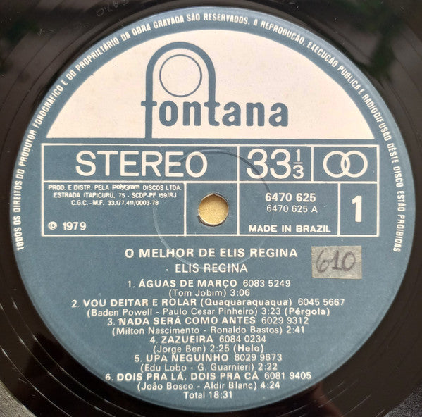 Elis Regina : O Melhor De Elis (LP, Comp)