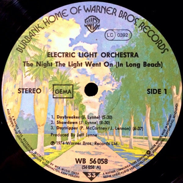 Electric Light Orchestra - The Night The Light Went On (In Long Beach) vinyl record, LP (Near Mint (NM or M-)) | Lulo Records