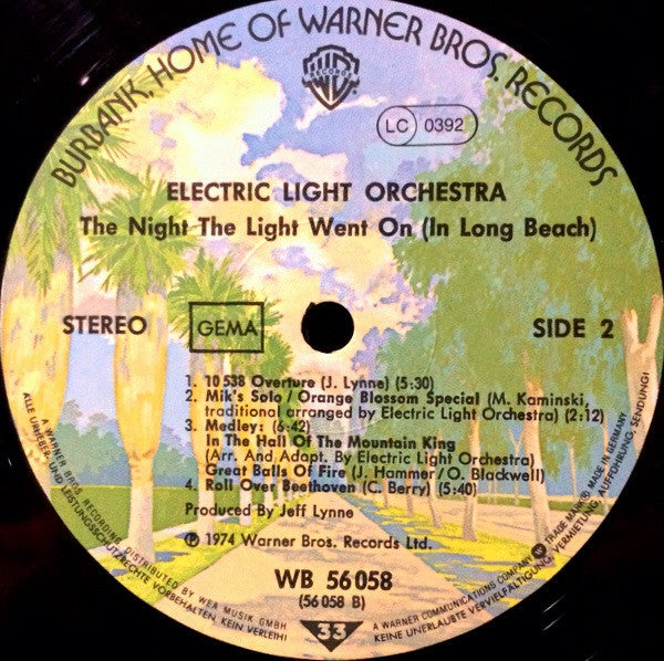Electric Light Orchestra - The Night The Light Went On (In Long Beach) vinyl record, LP (Near Mint (NM or M-)) | Lulo Records