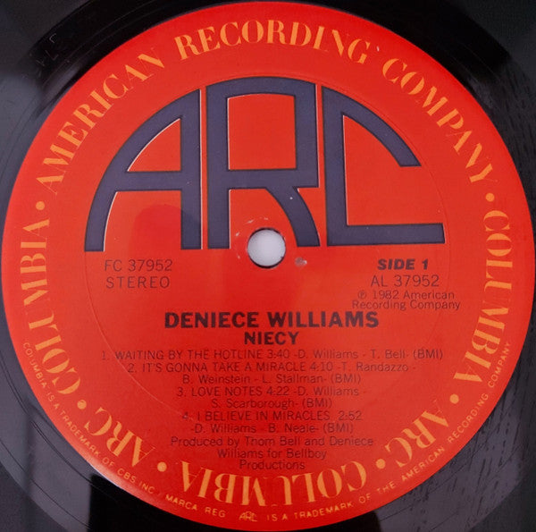 Deniece Williams : Niecy (LP, Album, Car)