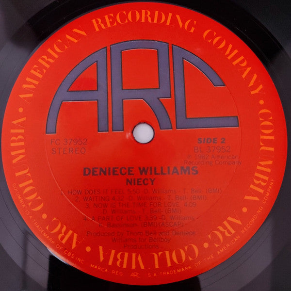 Deniece Williams : Niecy (LP, Album, Car)