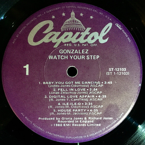 Gonzalez : Watch Your Step (LP, Album, Los)