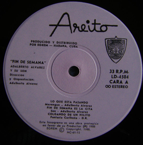 Adalberto Alvarez Y Su Son : Fin De Semana (LP, Album, Pin)