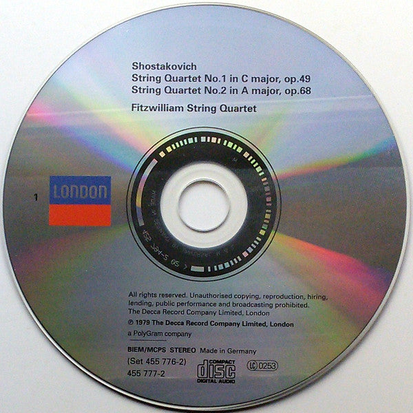 Dmitri Shostakovich - Fitzwilliam String Quartet : The String Quartets (6xCD, RE, RM + Box, Comp)