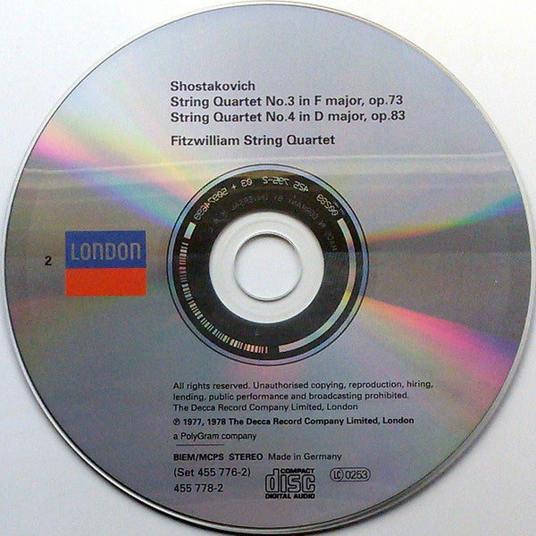 Dmitri Shostakovich - Fitzwilliam String Quartet : The String Quartets (6xCD, RE, RM + Box, Comp)