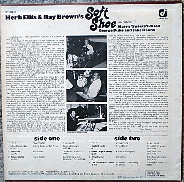 Herb Ellis & Ray Brown : Herb Ellis & Ray Brown's Soft Shoe (LP, Album)