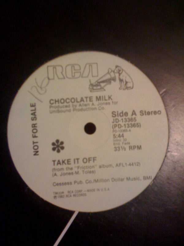 Chocolate Milk (2) : Take It Off (12", Promo)