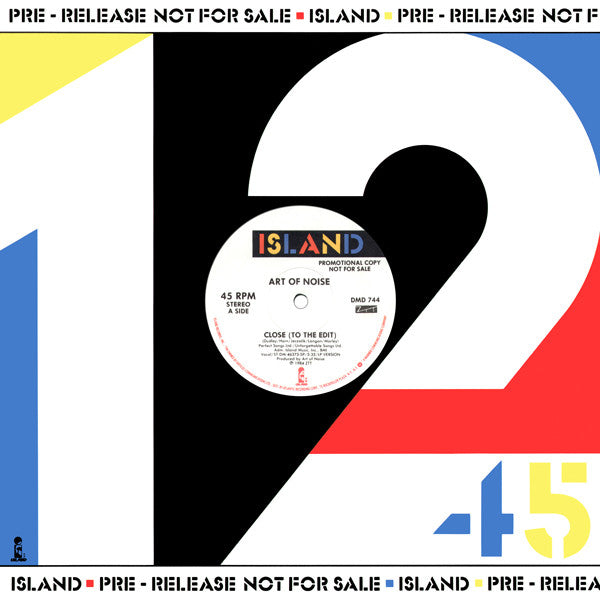 Art Of Noise* : Close (To The Edit) (12", Promo)