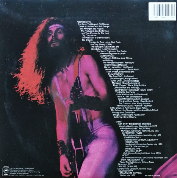 Ted Nugent : Double Live Gonzo! (2xLP, Album, RE, Car)