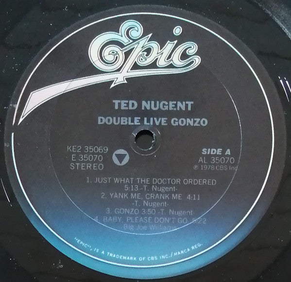 Ted Nugent : Double Live Gonzo! (2xLP, Album, RE, Car)
