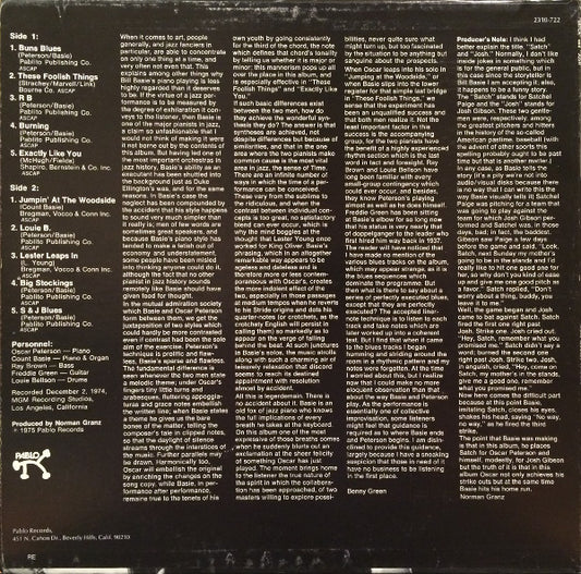 Oscar Peterson And Count Basie : "Satch" And "Josh" (LP, Album)