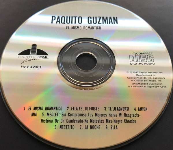 Paquito Guzman : El Mismo Romántico (CD, Album)