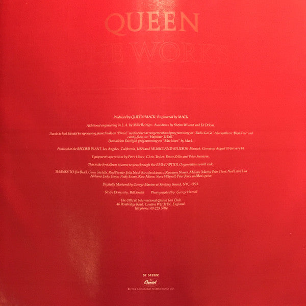 Queen : The Works (LP, Album, Club, Col)