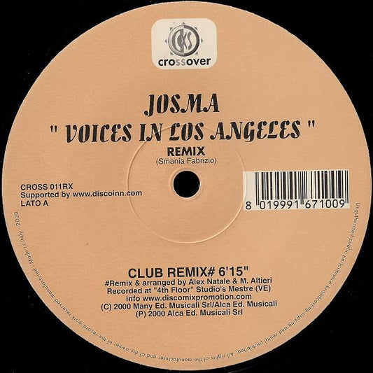 Josma : Voices In Los Angeles (Remix) (12")