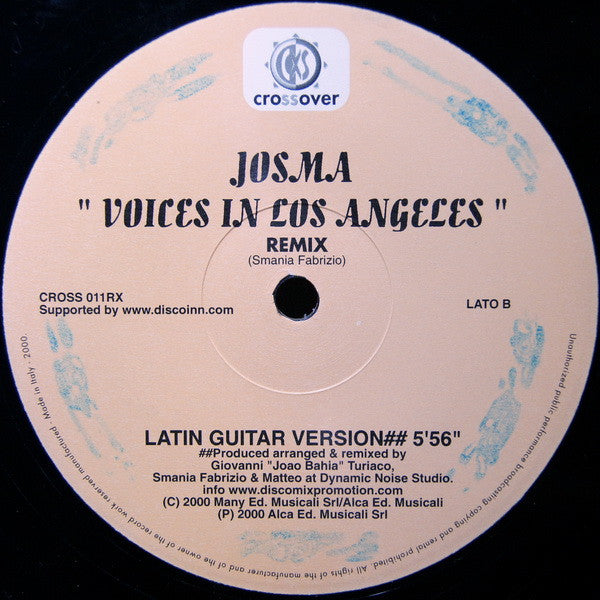 Josma : Voices In Los Angeles (Remix) (12")