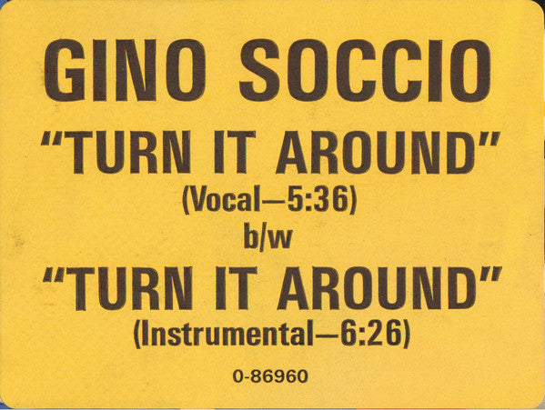 Gino Soccio : Turn It Around (12", Promo)