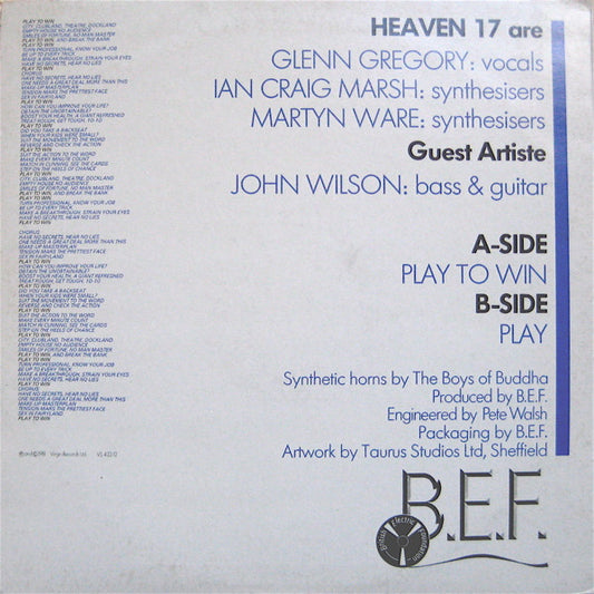 Heaven 17 - Play To Win vinyl record, 12" (Very Good Plus (VG+)) | Lulo Records