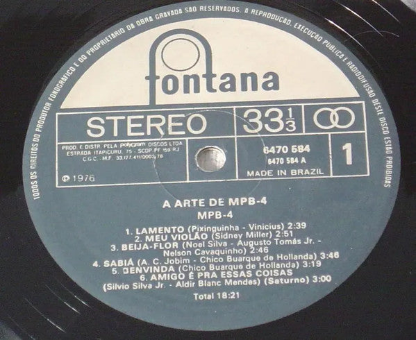 MPB-4* : A Arte De MPB-4 (2xLP, Comp, RE)