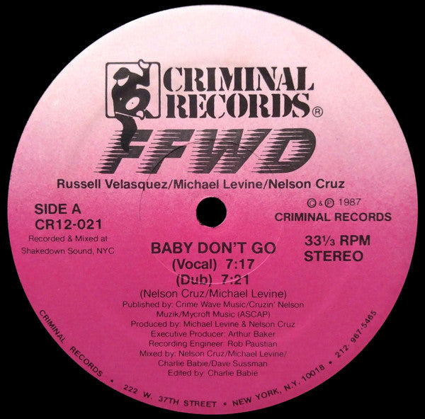 FFWD (4) : Baby Don't Go / Baby No Te Vayas (12")