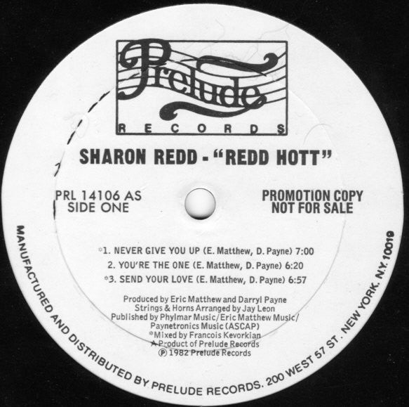 Sharon Redd : Redd Hott (LP, Album, Promo)