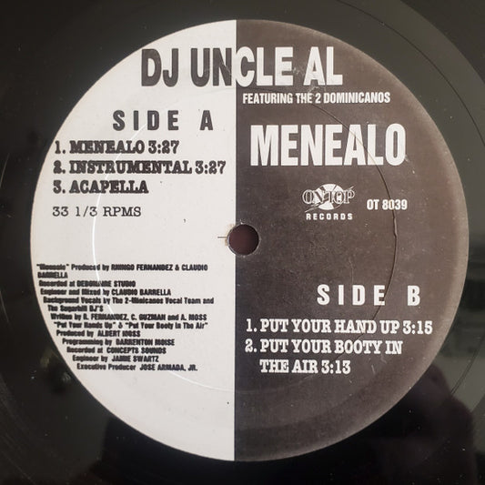 DJ Uncle Al Featuring The Two Dominicanos : Menealo (12")