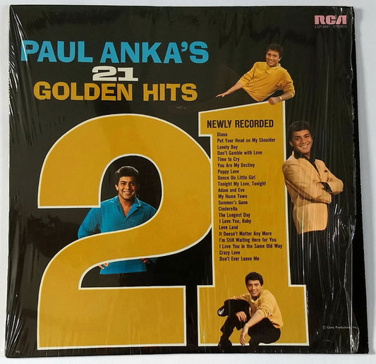 Paul Anka : Paul Anka's 21 Golden Hits (LP, Comp, RE)