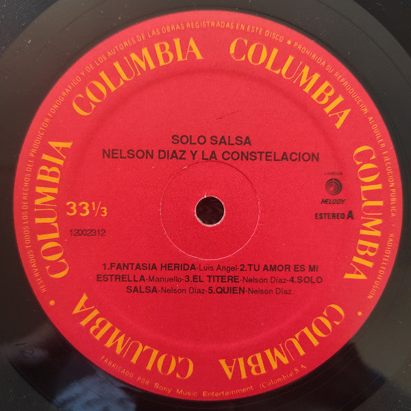 Nelson Diaz Y La Constelacion : Solo Salsa  (LP, Album)