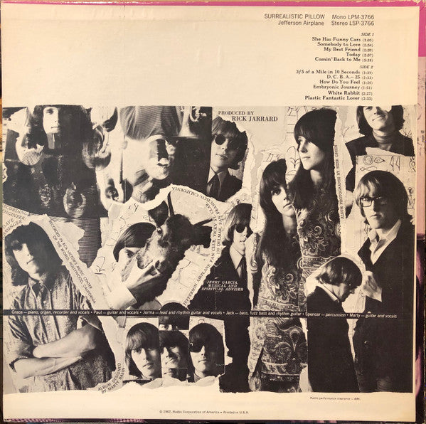 Jefferson Airplane : Surrealistic Pillow (LP, Album, Mono, M/Print, Roc)