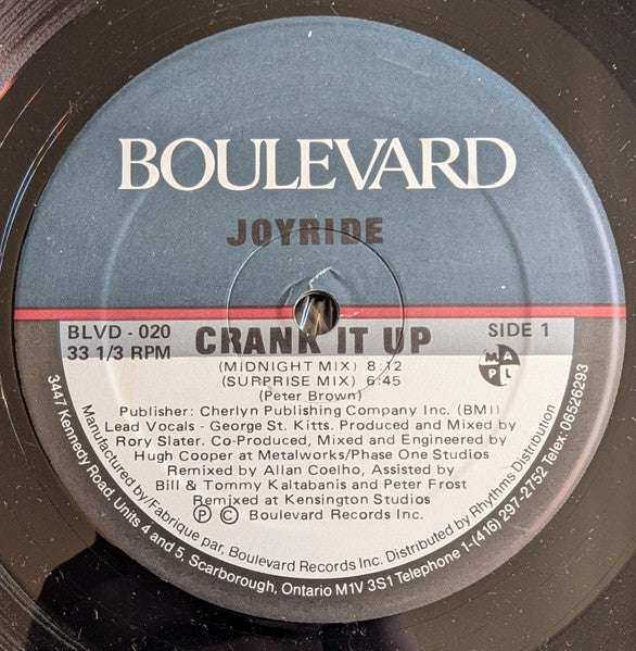 Joyride (4) : Crank It Up (12", Single)