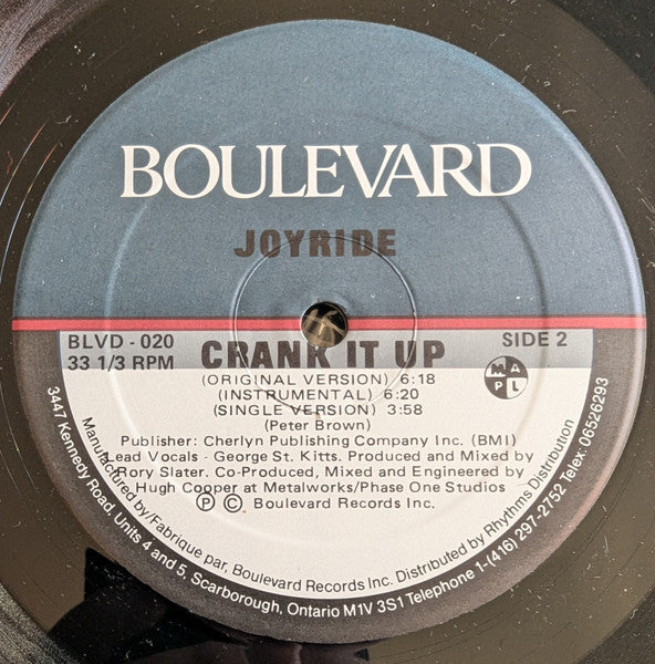 Joyride (4) : Crank It Up (12", Single)
