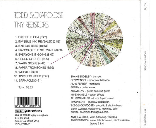 Todd Sickafoose - Tiny Resistors vinyl record, CD (Mint (M)) | Lulo Records