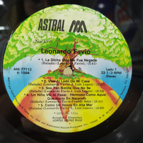Leonardo Favio : Nuestro Leonardo Favio (LP, Album, RE)