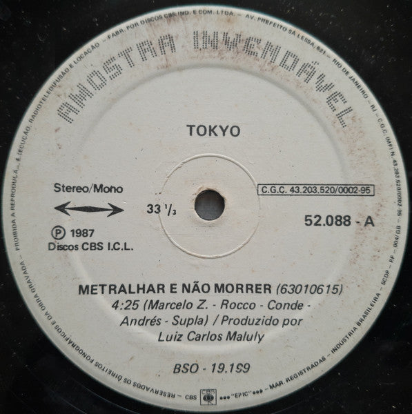 Tokyo (2) : Metralhar E Não Morrer (12", Promo)