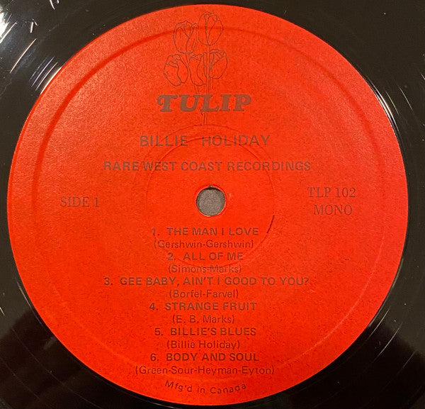 Billie Holiday : Rare West Coast Recordings (LP, Comp, Mono)