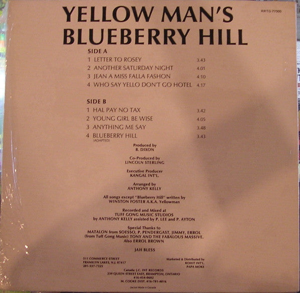 Yellowman : Blueberry Hill (LP, Album)