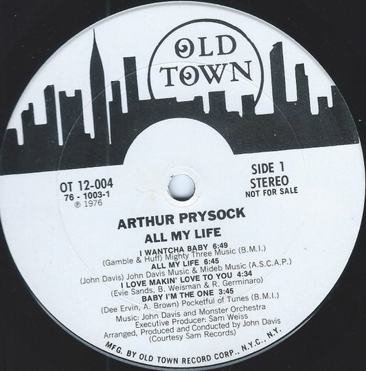 Arthur Prysock : All My Life (LP, Album, Promo)