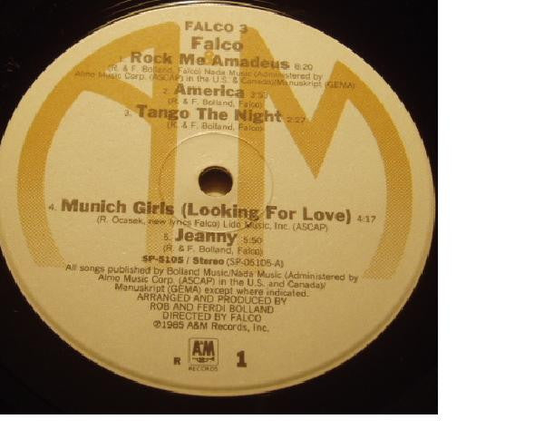Falco : Falco 3 (LP, Album, RM, R -)