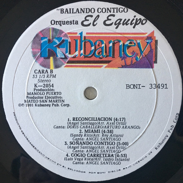 Orquesta El Equipo : Bailando Contigo  (LP, Album)
