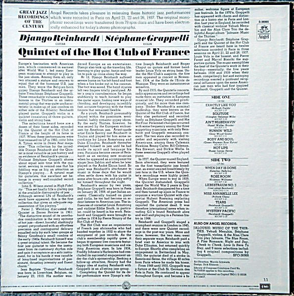 Django Reinhardt & Stéphane Grappelli : Quintet Of The Hot Club Of France (LP, Comp)