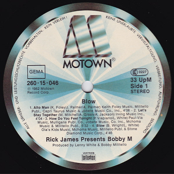 Rick James Presents Bobby Militello : Blow (LP, Album)