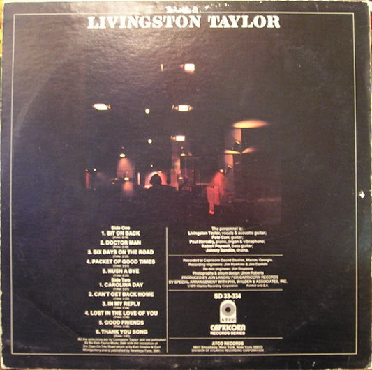 Livingston Taylor - Livingston Taylor vinyl record, LP (Very Good Plus (VG+)) | Lulo Records