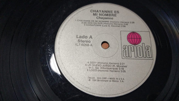 Chayanne : Chayanne Es Mi Nombre (LP, Album)