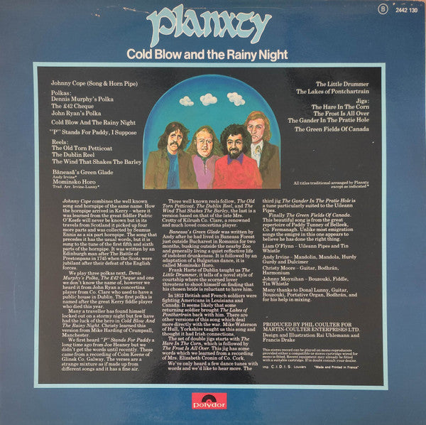 Planxty : Cold Blow And The Rainy Night (LP, Album)